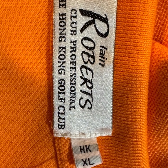 Iain‎ Roberts Cotton Pique Polo Shirt. Orange Black Embroidery. Men’s XL. Rare! - Picture 4 of 8